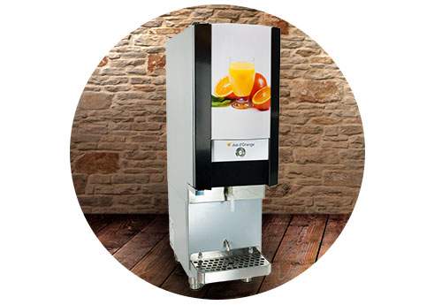 Distributeur automatique de jus d'oranges pressées - Mise en place